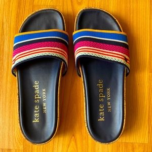 Multi color slip on Kate Spade shoes